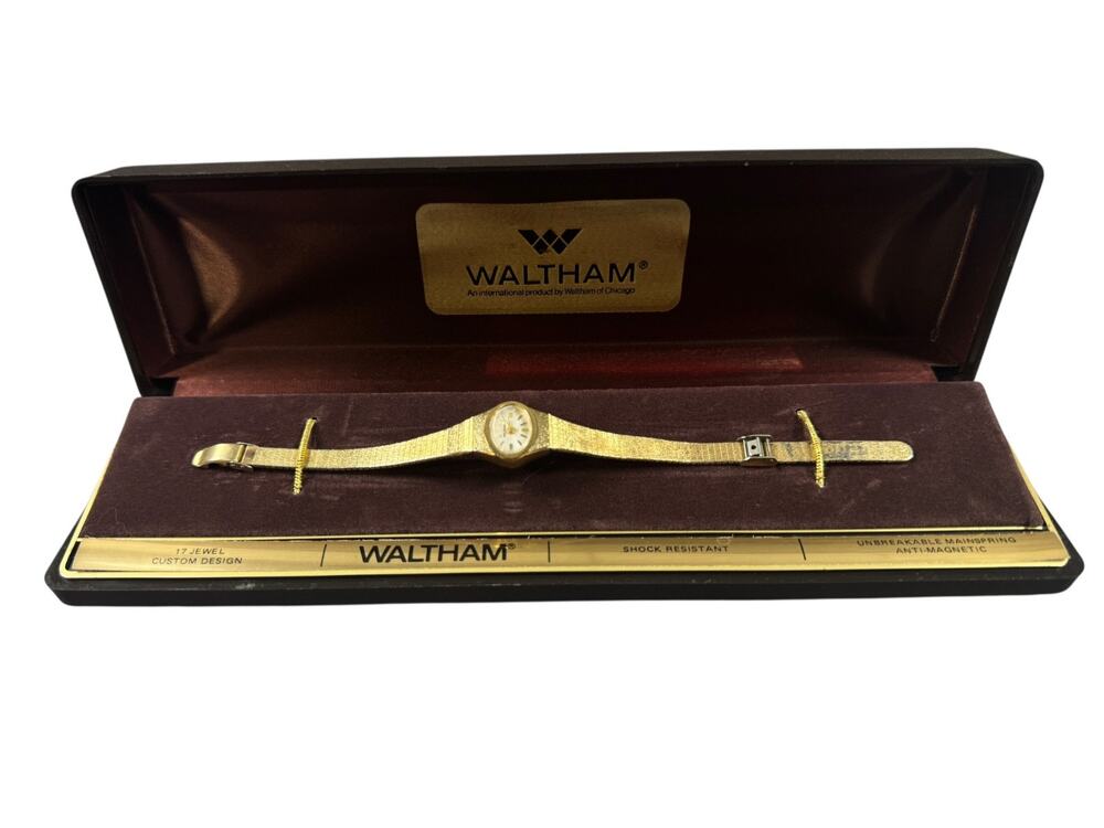 Vintage Waltham 17 Jewel Ladies Cocktail Dress Watch - Non-Working Original Box